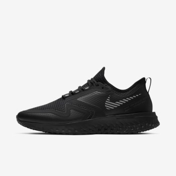 Nike Odyssey React Shield 2 - Férfi Futócipő - Fekete/Metal Titán/Fekete